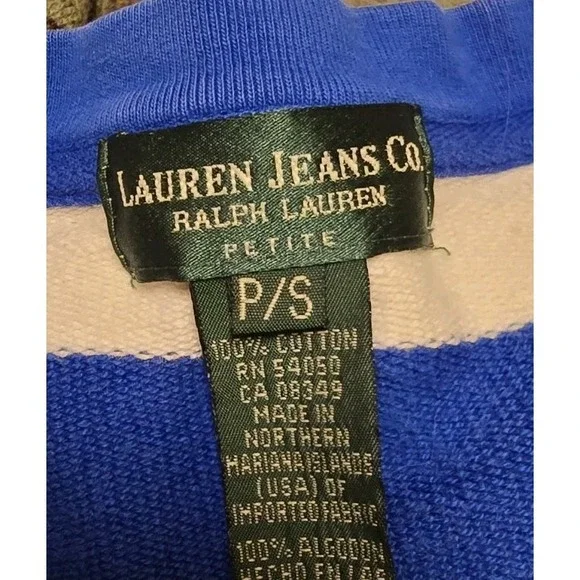 Lauren Ralph Lauren Womens 90s Vintage Sweatshirt Size Petite Small Blue - Picture 5 of 7